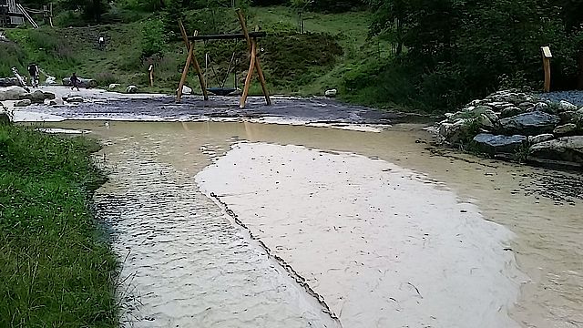 Wiederherstellungsarbeiten nach dem Juli-Hochwasser 2017